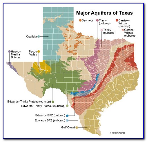 Texas Underground Aquifer Map