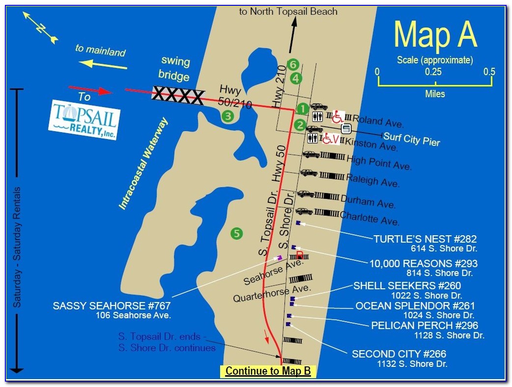Topsail Beach Nc Map