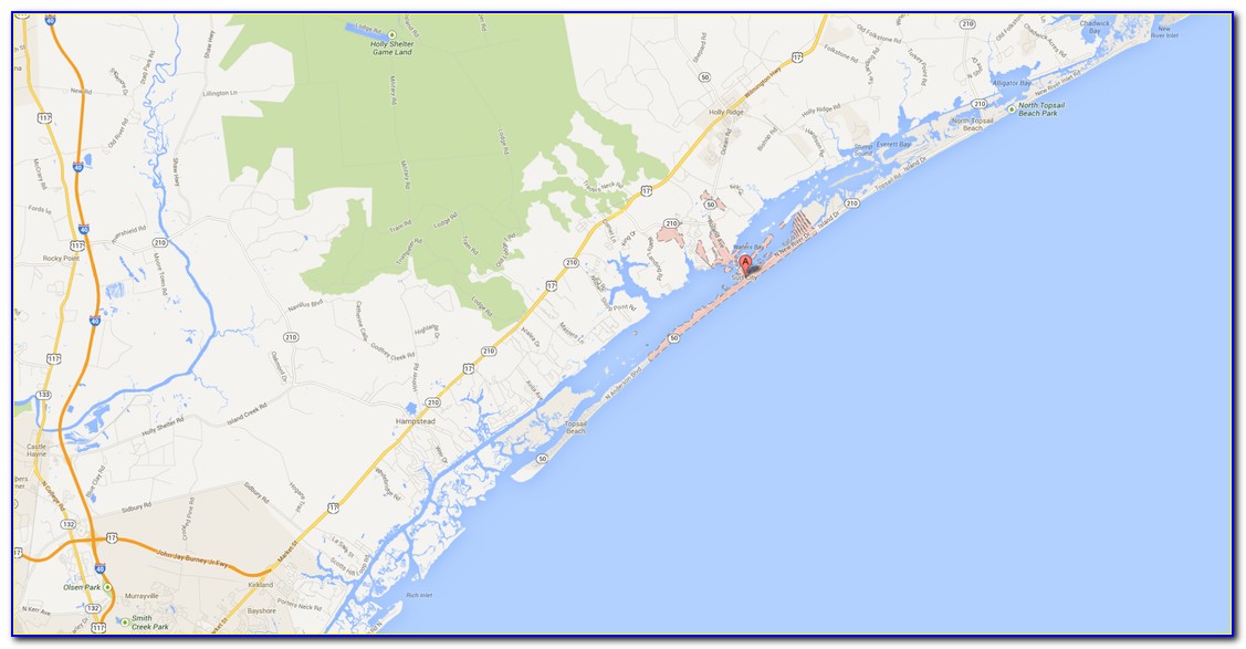 Topsail Beach Public Access Map