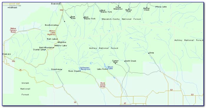 Uinta Mountains Trail Map