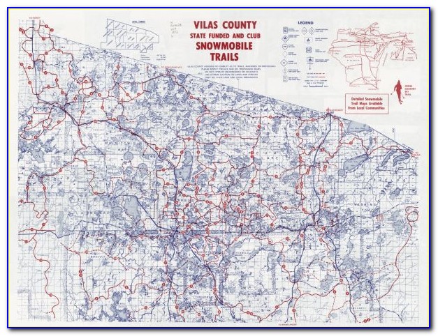 Vilas County Snowmobile Trail Map Pdf