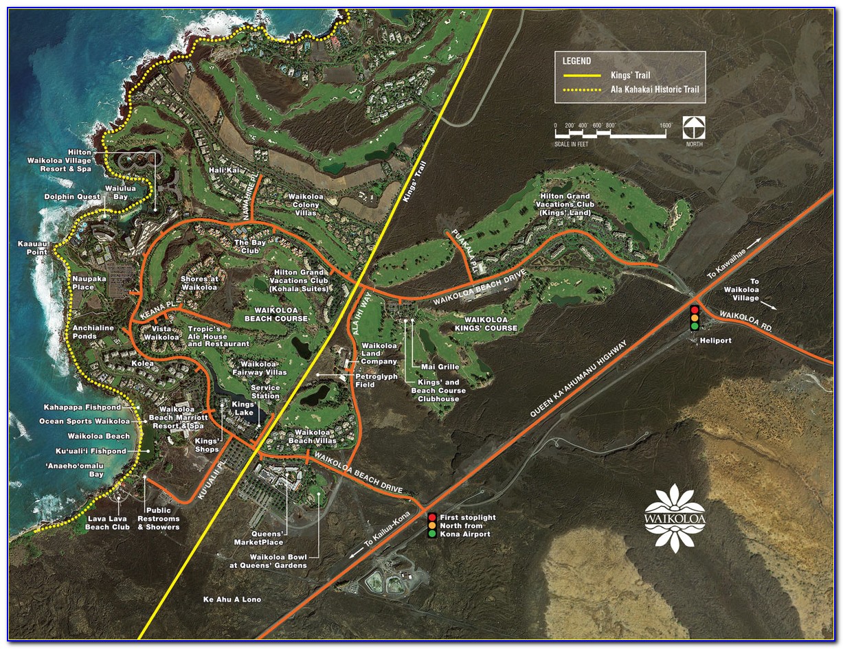 Waikoloa Beach Resort Map Hawaii