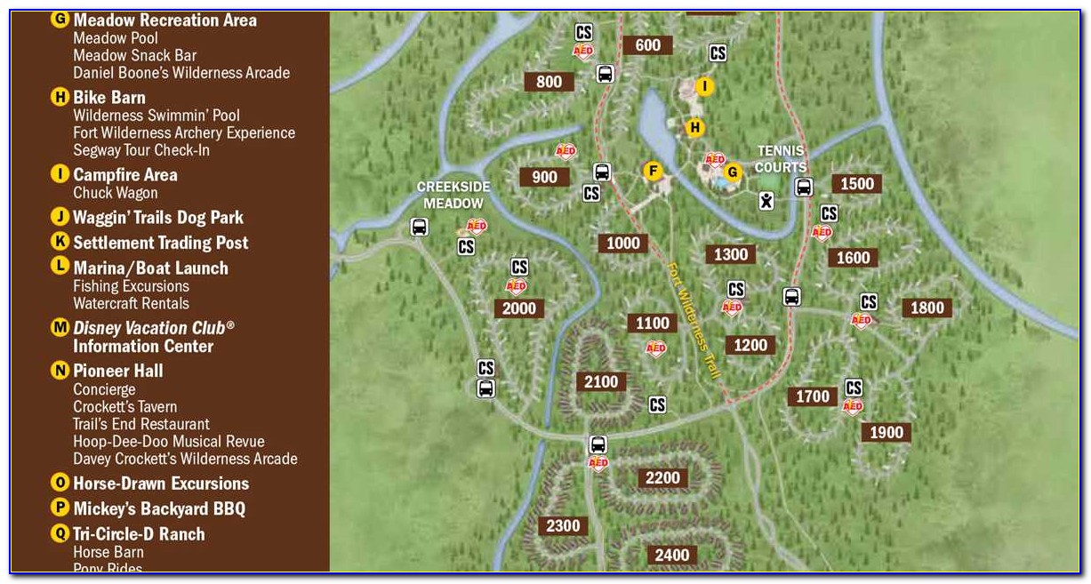 Walt Disney World Fort Wilderness Campground Map