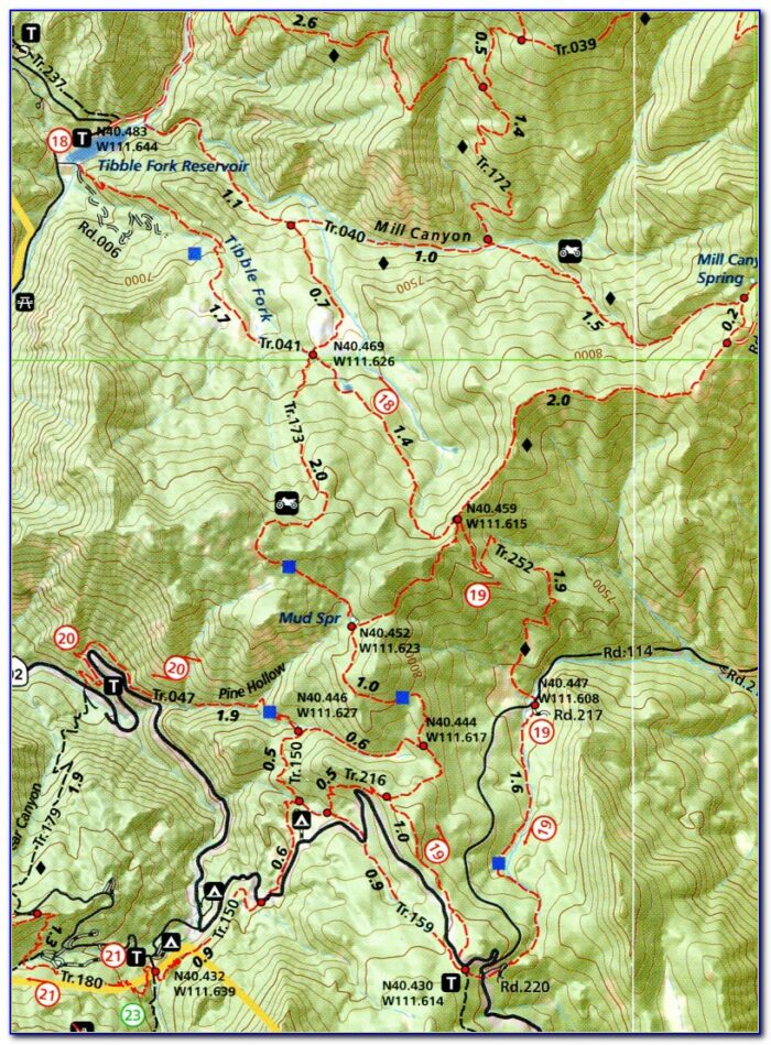 Wasatch Mountains Utah Map