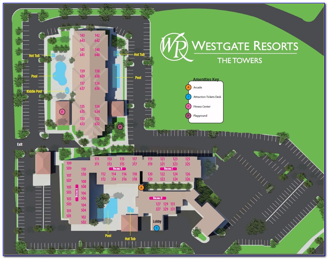 Westgate Vacation Villas Map