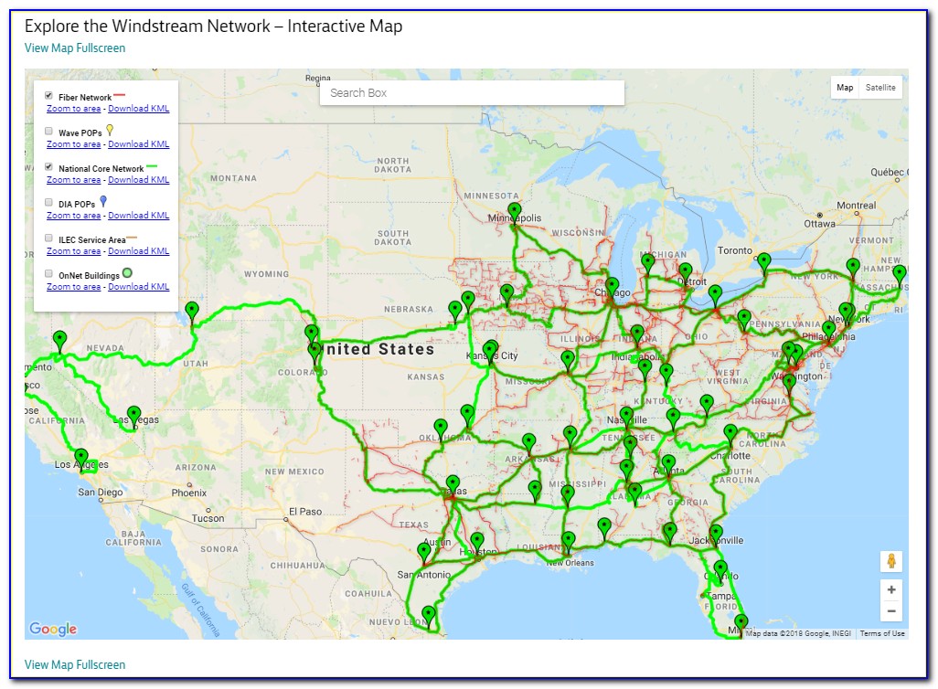 Windstream Fiber Coverage Map