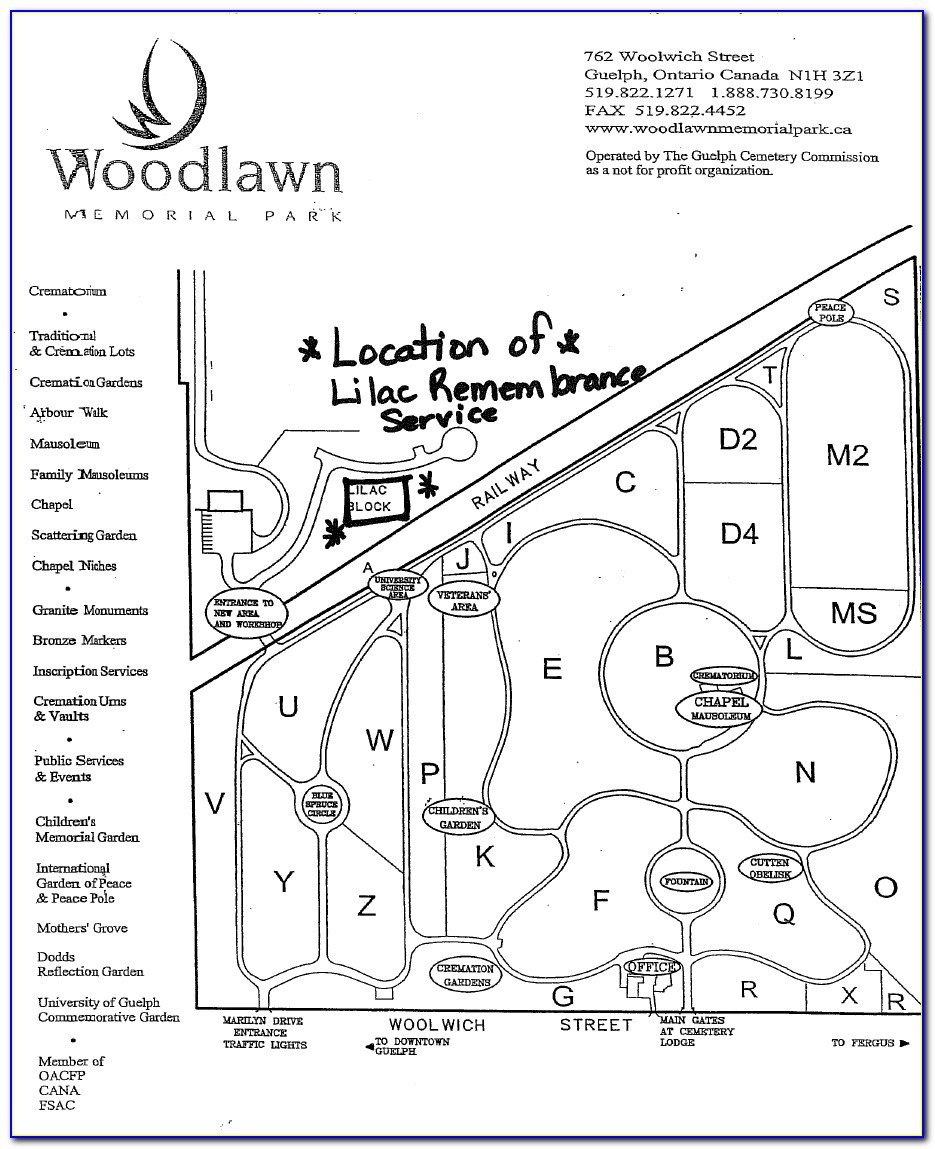 Woodlawn Cemetery Joliet Map