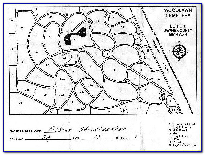 Woodlawn Cemetery Map Detroit