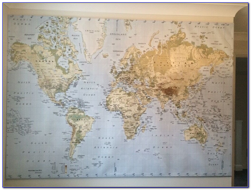 World Map Canvas Ikea For Sale