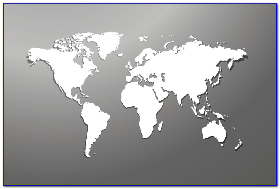 World Map Grey And White