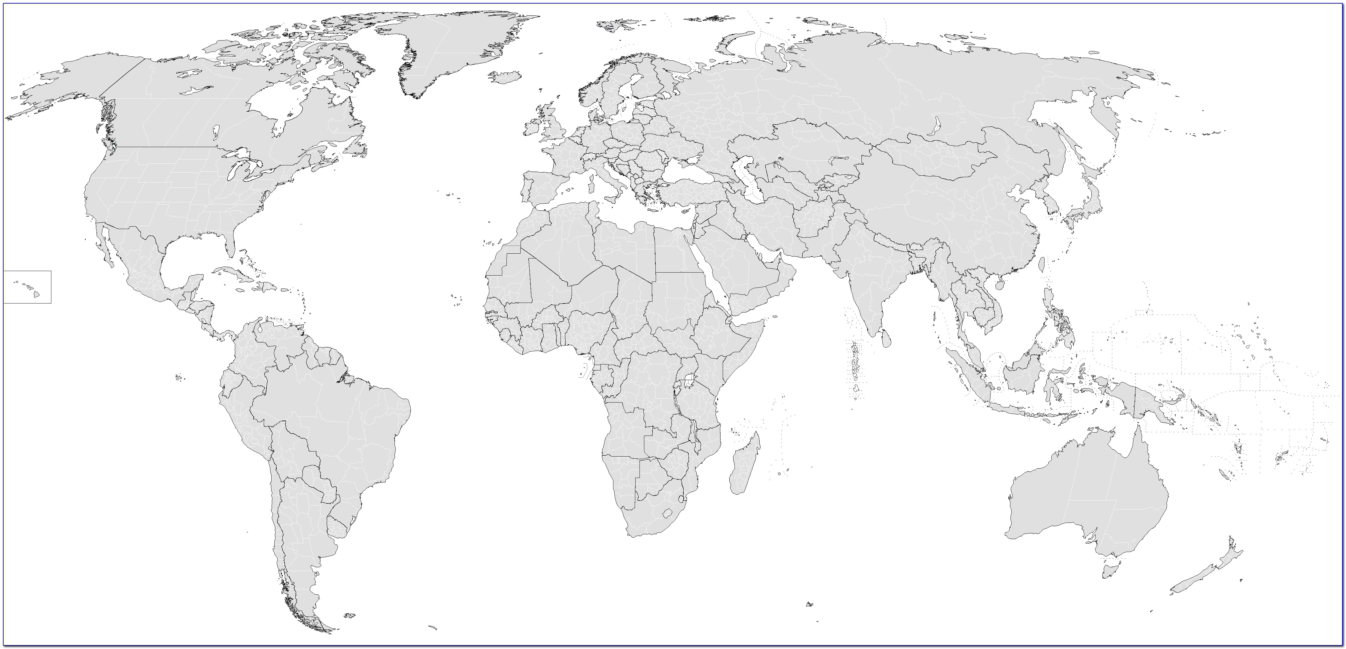 World Map Greyscale