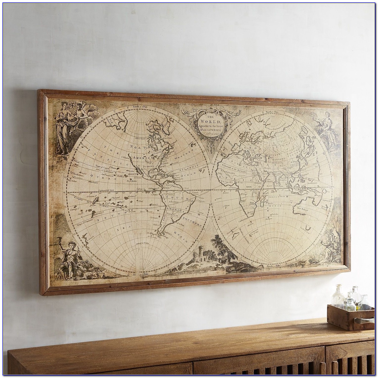 World Map Wall Art Framed