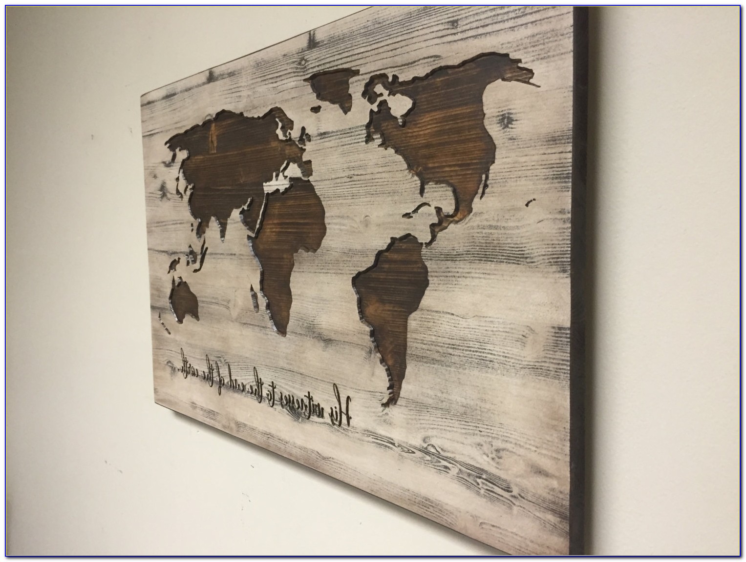 World Map Wall Art With Photo Frames