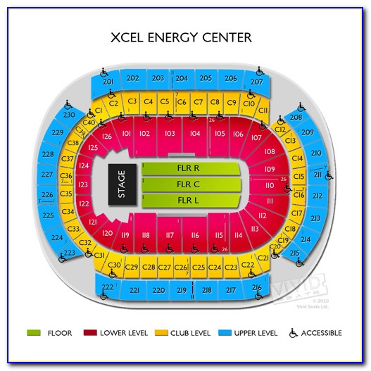 Xcel Energy Center Seating Chart Seat Numbers