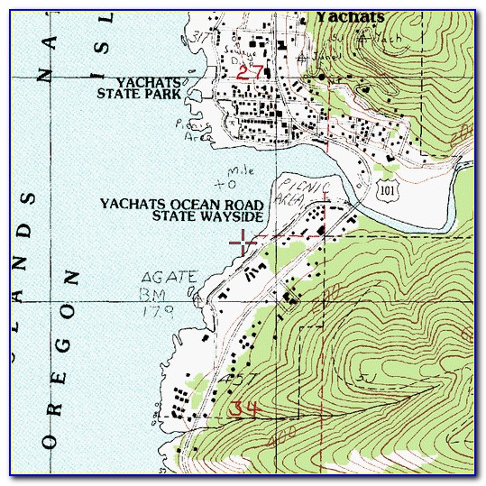 Yachats Oregon Street Map